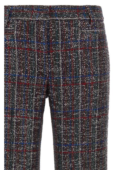 Missoni Gray Sequin Embellished Tartan Pants