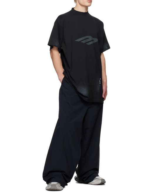 Balenciaga Black 3B Sport Icon Oversized T-Shirt for men