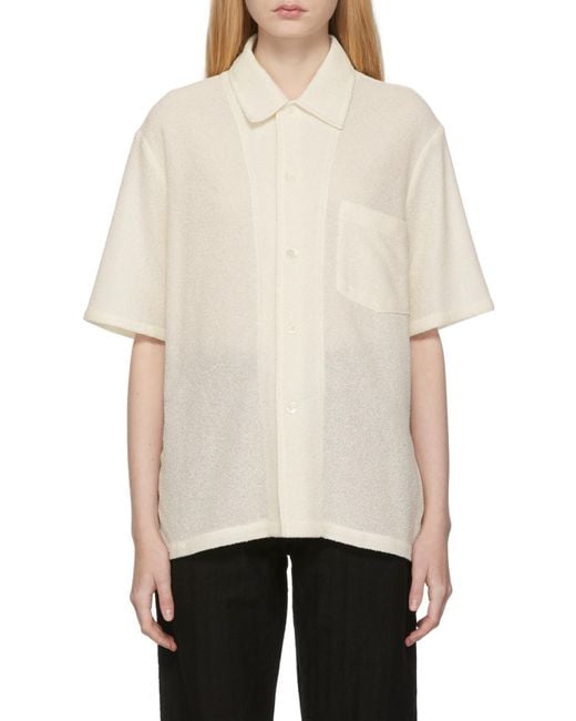 Our Legacy White Short Sleeved Buttoned Shirt for men