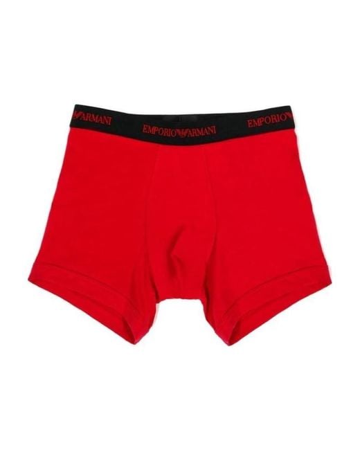 Emporio Armani Red Logo Underwear for men