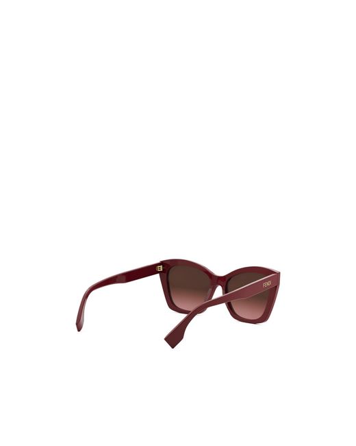 Fendi Brown Eyewear Butterfly Frame Sunglasses