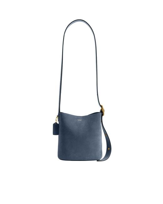 COACH Blue Bleeker 21 Bucket Bag