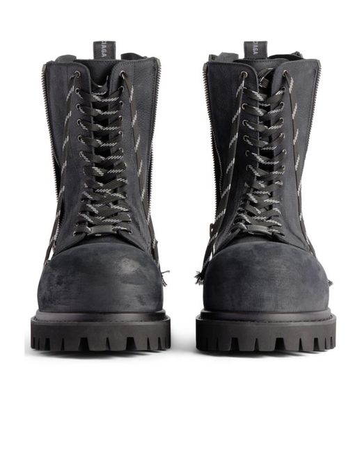 Balenciaga Stomper Zipped Boots in Black for Men | Lyst