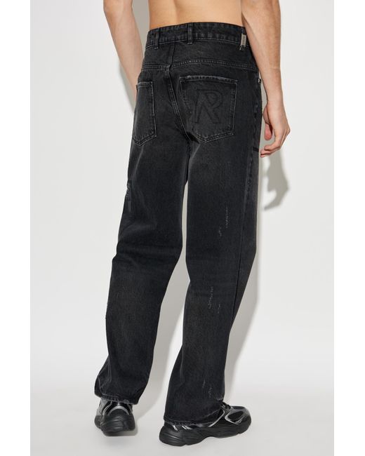 Represent Black R3 Drive Distressed Jeans for men