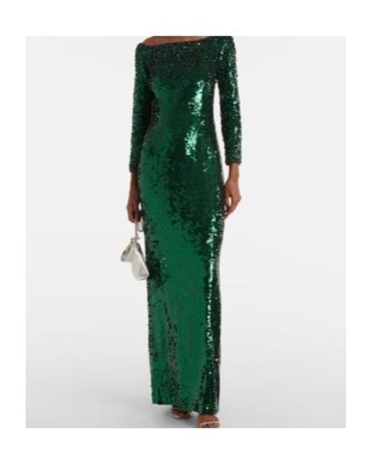 Jenny Packham Green Ballroom Blitz Sequined Gown