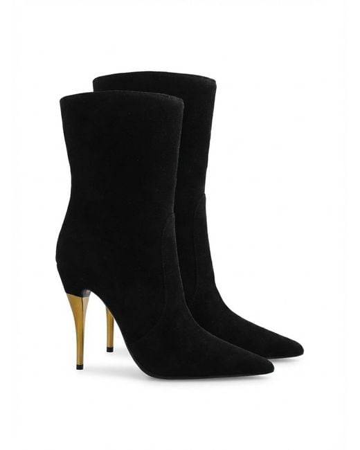 Gucci Black Pointed-Toe Heeled Boots