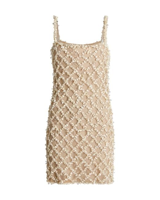 Balmain Natural Mesh Shell Dress