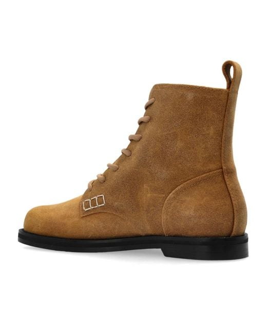 J.W. Anderson Brown Lace-Up Ankle Boots