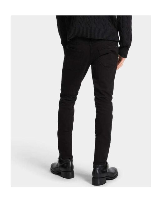 DSquared² Black Skater Logo Patch Skinny Jeans for men