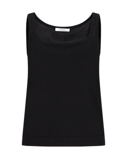 Max Mara Black Square Neck Vest