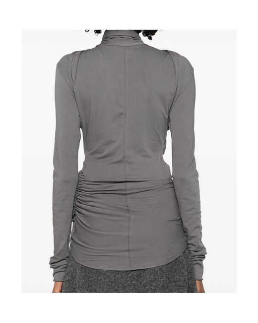 Entire studios Gray Draped Top