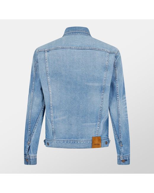 Tom Ford Blue Casual Denim Jacket for men