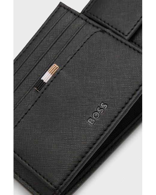 Boss Black Leather Wallet for men