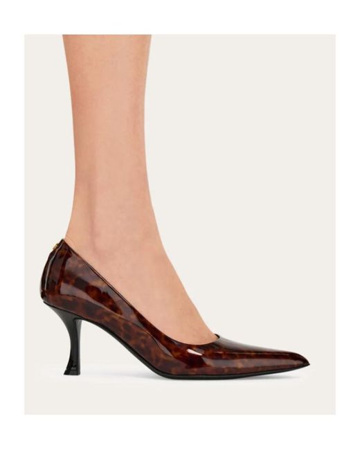 Ferragamo Brown Pointed High Heels