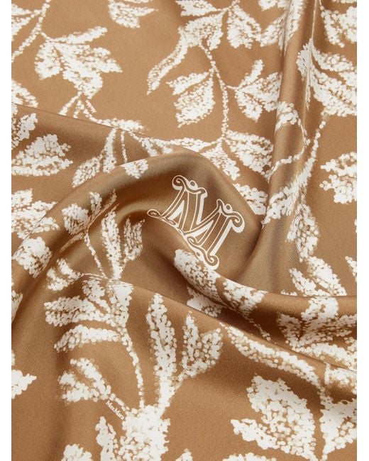 Max Mara Natural Carre Pattern-Printed Scarf