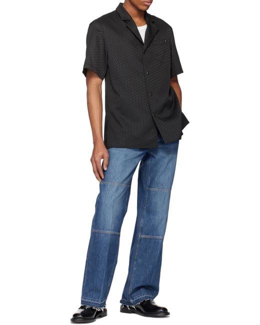 Helmut Lang Blue Vintage Effect Jeans for men