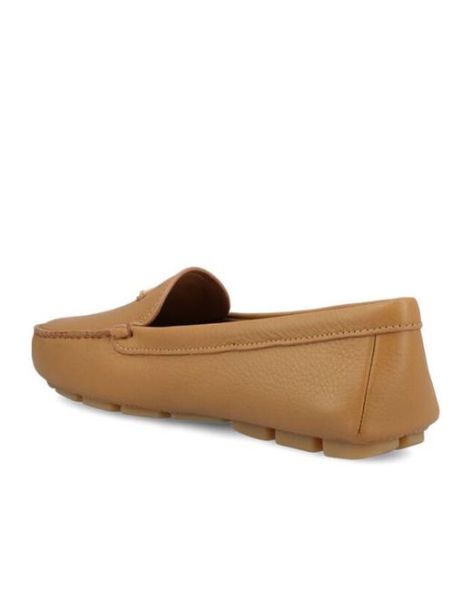 Prada Brown Logo Patch Flat-Bottomed Love Shoes