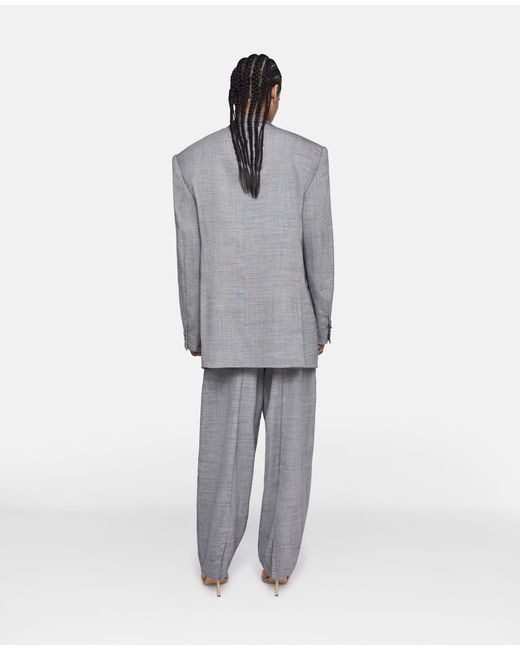 Stella McCartney Gray Double-Breasted Blazer