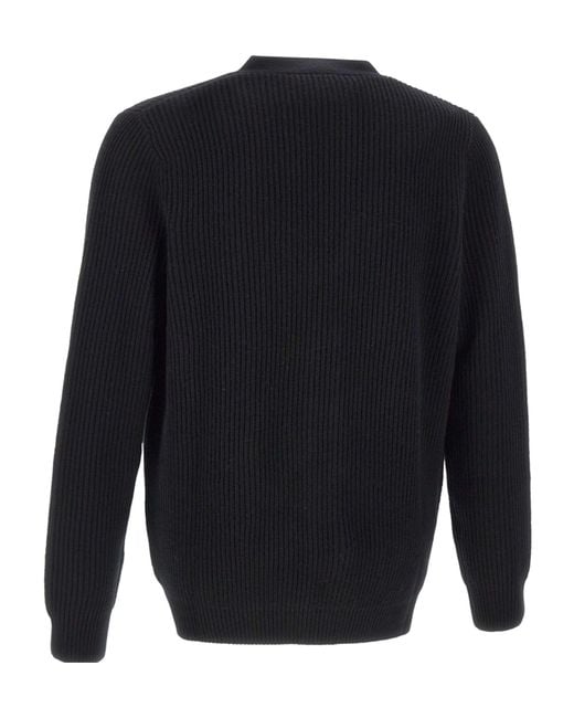 Mc2 Saint Barth Blue Herrison Ribbed Cardigan for men