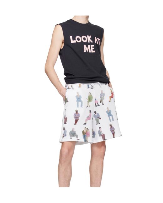 J.W. Anderson White Jw Anderson Waffle-Texture Drawstring Shorts for men