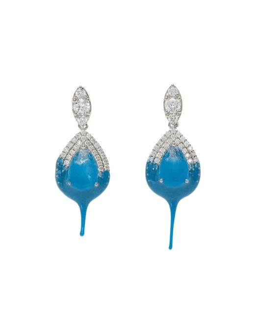 OTTOLINGER Blue Dipped Diamond Earrings