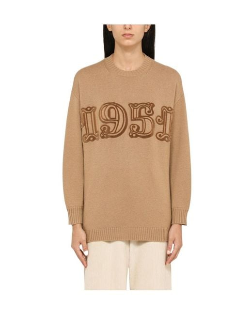 Max Mara Natural Round Neck Sweater