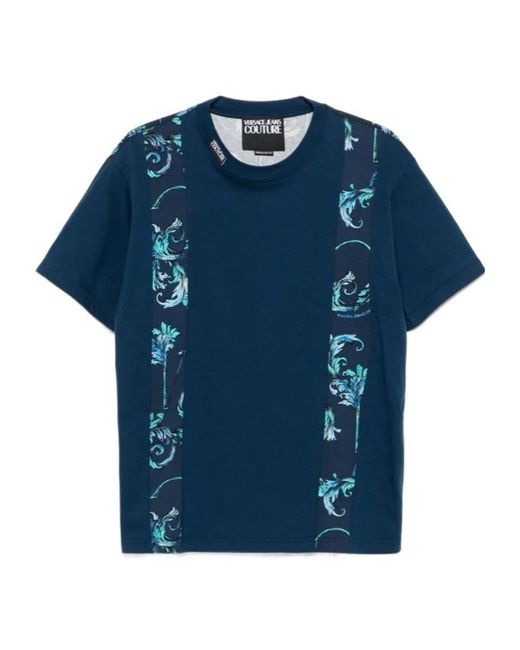 Versace Blue Jeans Couture Barocco Pattern Tee for men