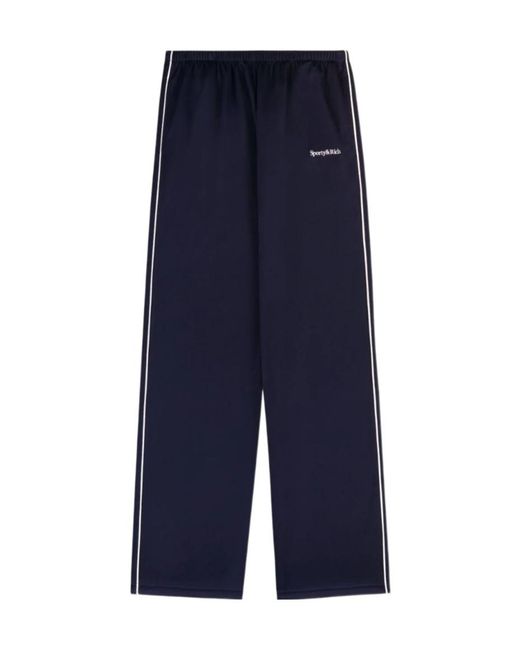 Sporty & Rich Blue Elastic Waistband Casual Pants