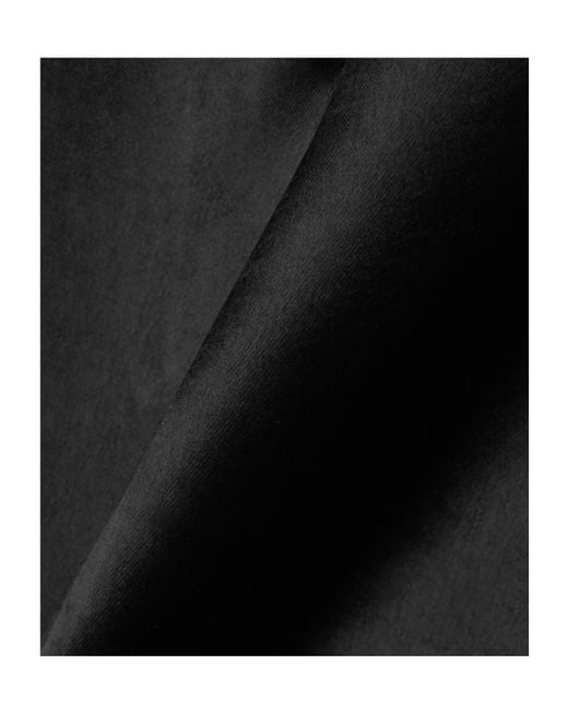 Peter Do Black Satin Raised-Seam Straight Trousers