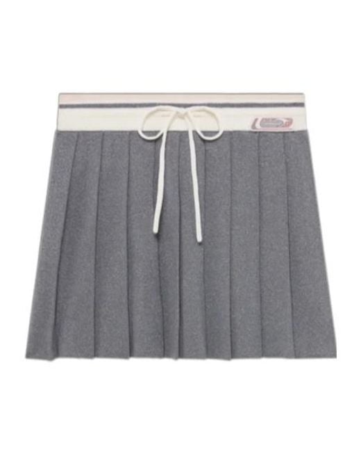 Casablanca Gray Knit Tennis Skirt