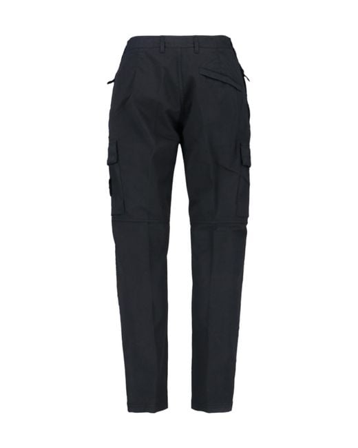 Stone Island Blue '3100304 Supima' Cargo Pants for men