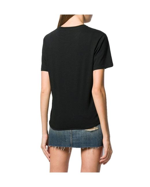 Saint Laurent Black Call Me After Midnight T-Shirt