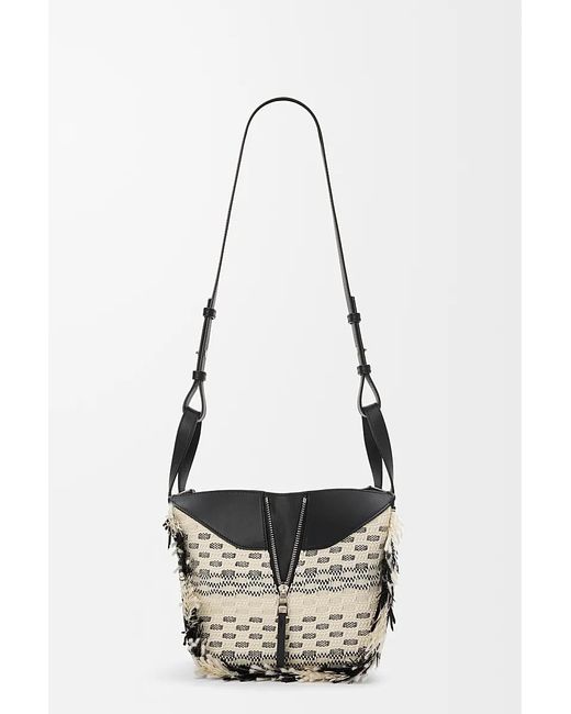 Loewe Black Anagram Debossed Compact Hammock Bag