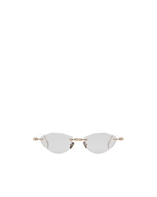 Kuboraum White Frameless Sunglasses for men