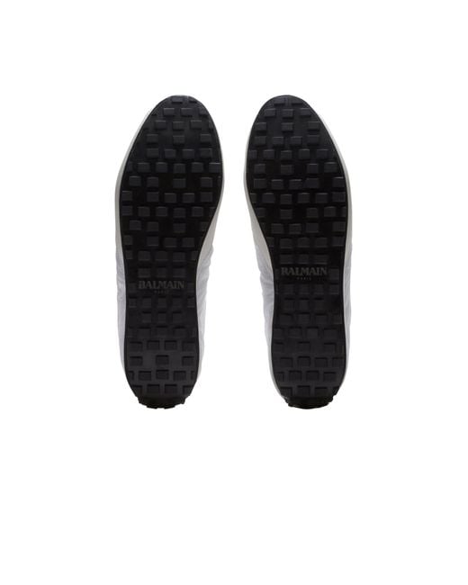 Balmain White Racing Low Trainers for men