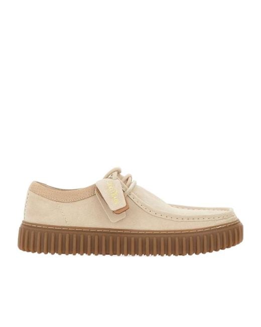 Clarks Natural Torhill Lo Lace-Up Shoes for men