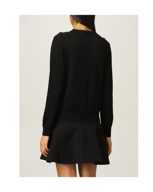 KENZO Black Tiger-Patch Knitted Jumper