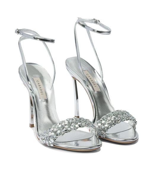 Casadei White High Heel Sandals