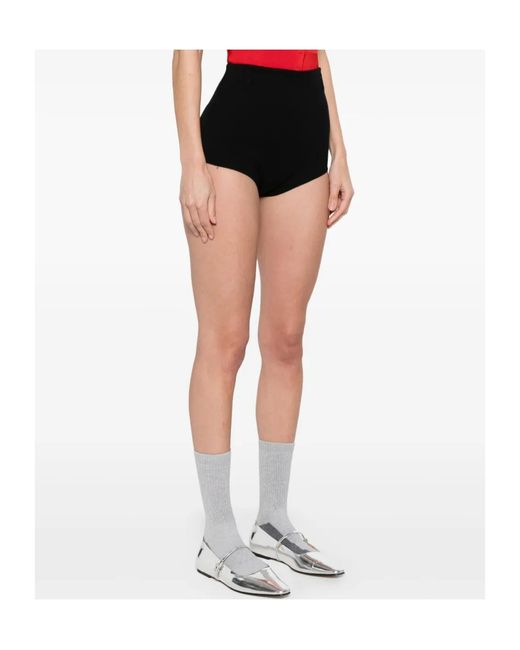Coperni Black Logo-Embroidered High-Waisted Shorts