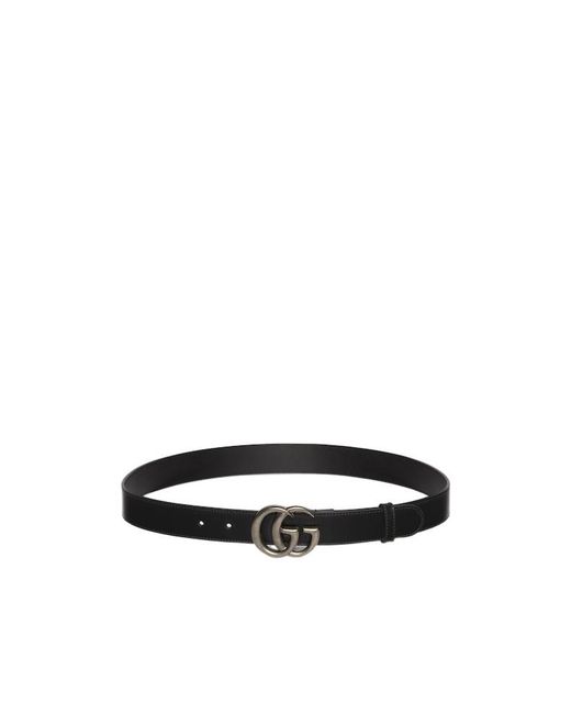 Gucci Black Logo Plaque Belt for men