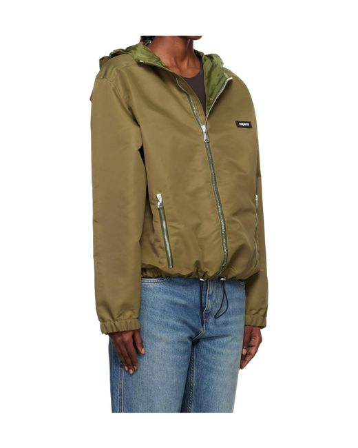 Coperni Blue Hooded Drawstring Hem Zip-Front Jacket