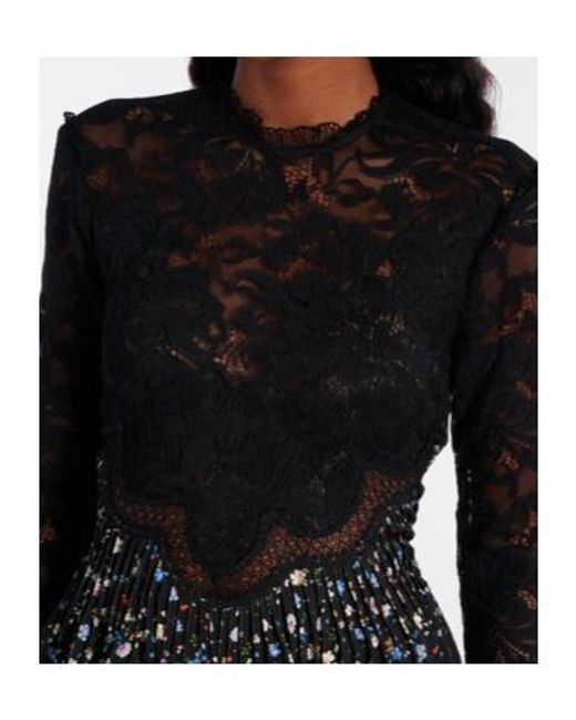 Rabanne Black Floral Lace Minidress