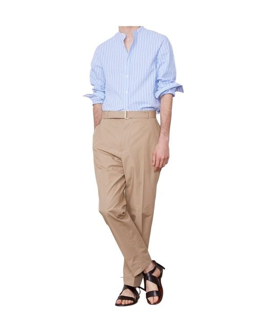 Officine Generale White Officine Générale Mid-Rise Tailored Pants for men