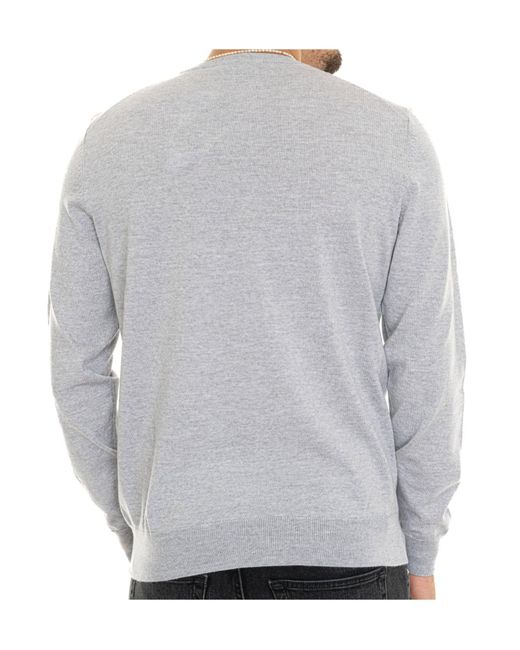 Boss Blue Crew Neck Long-Sleeved Sweatshirt for men