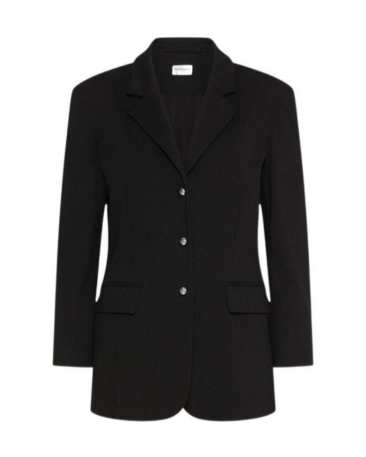 Marella Black Single-Breasted Stretch Jersey Blazer