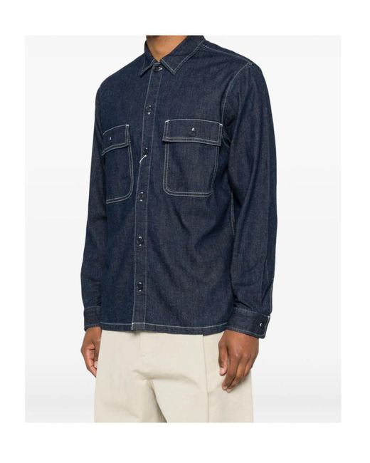Samsøe & Samsøe Blue Long-Sleeved Shirt for men