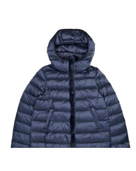 Weekend by Maxmara Blue Hooded Down Jacket