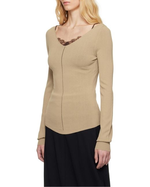 Lemaire Natural V-Neck Top