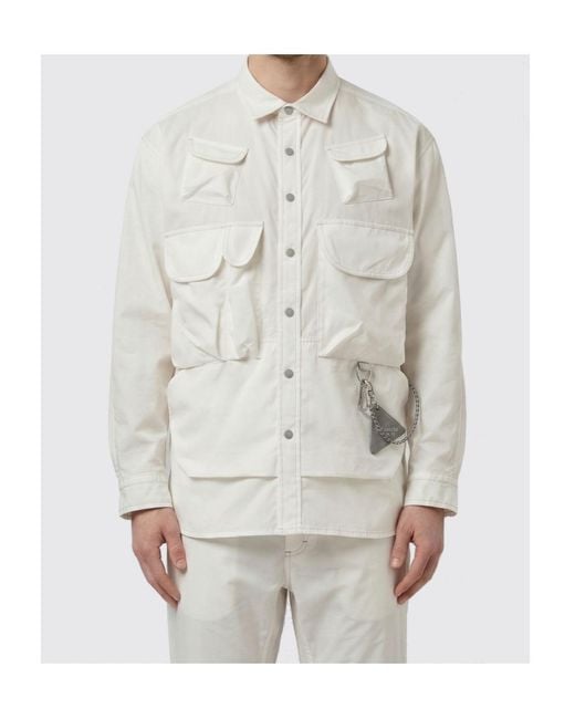 And Wander White Multi-Pocket Shirt for men