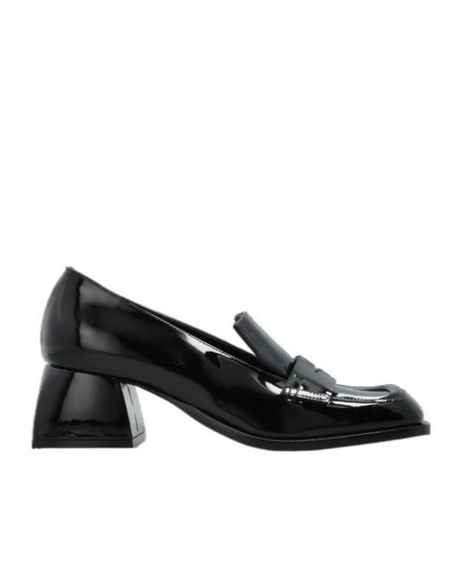 NODALETO Black Signature Block Heel Pumps